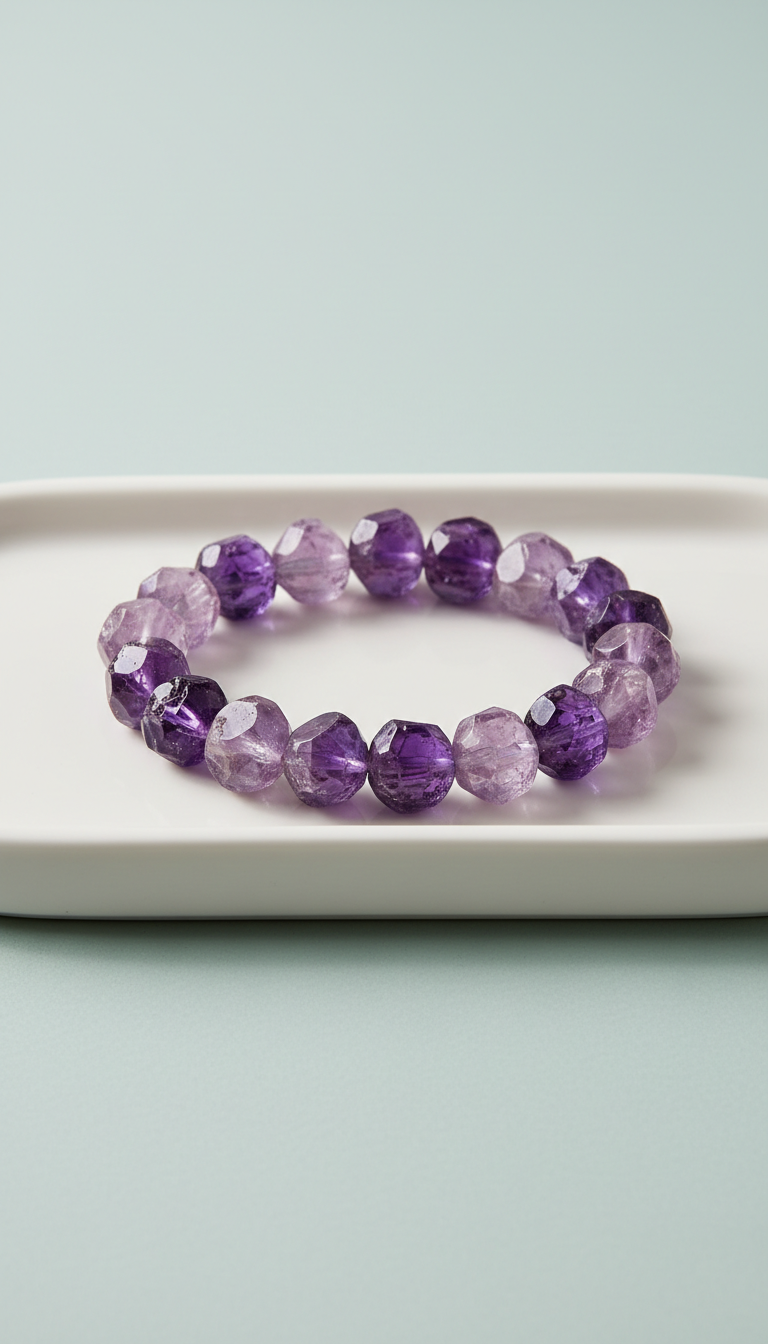 Amethyst Gemstone Serenity Bracelet
