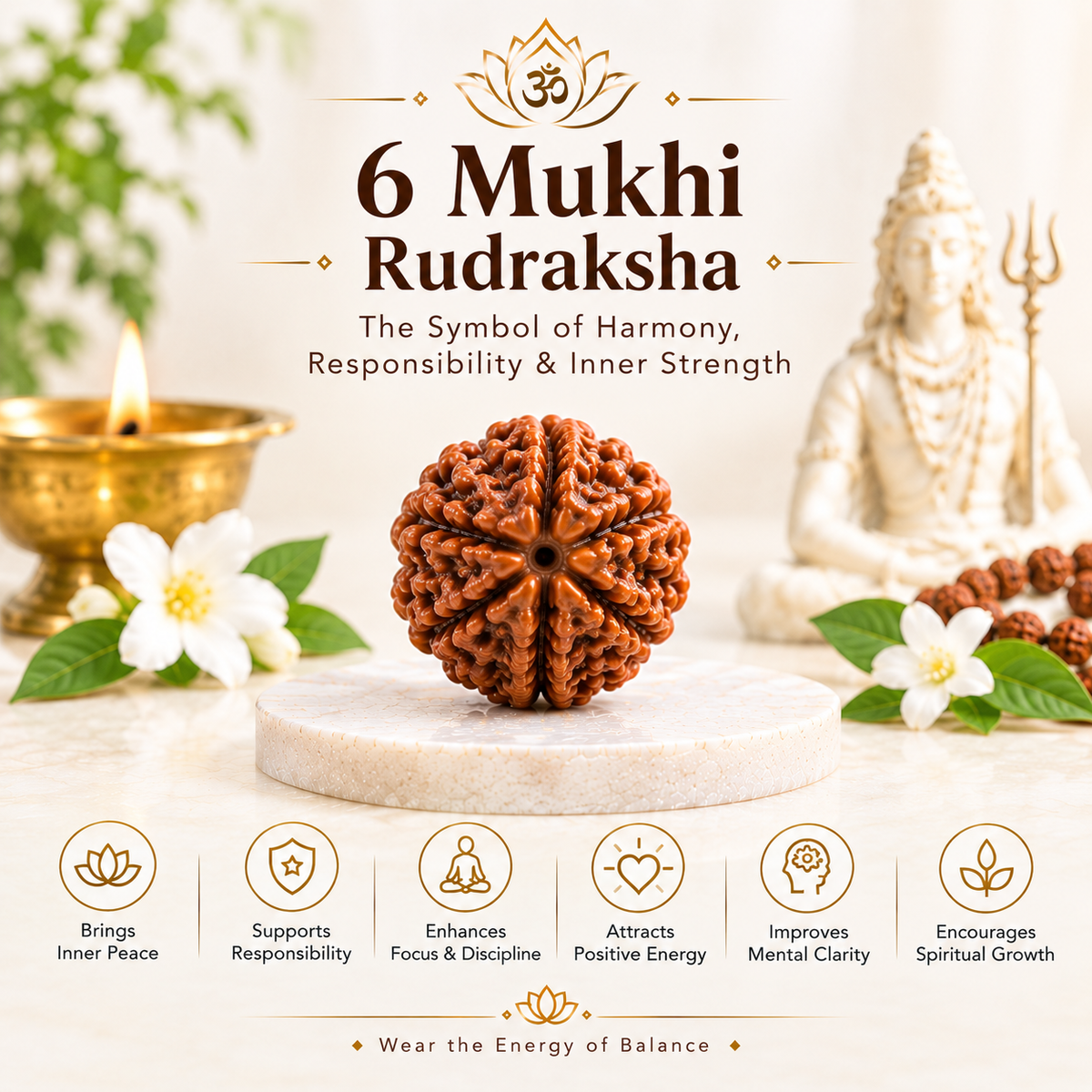 6 Mukhi Rudraksha